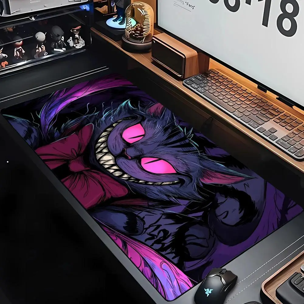 Alas Mouse Anime Desain Bertema Kucing Gotik, Alas Meja, Alas Gaming, Aksesori PC Gamer, Alas Mouse Ekspansi Keypad Anti Selip Karet
