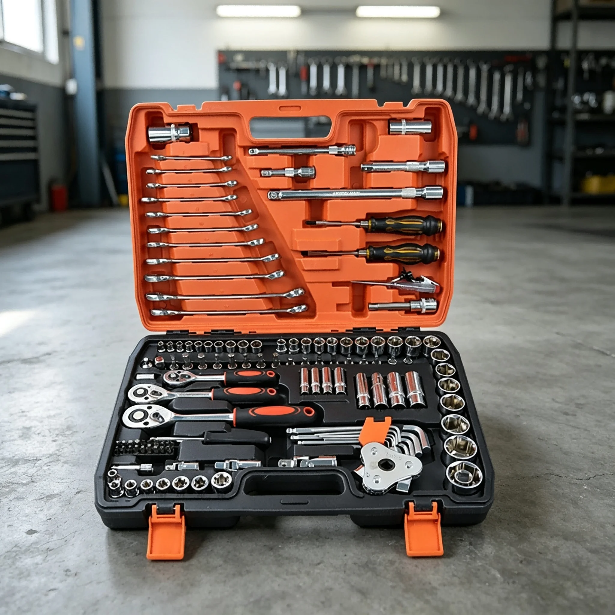 121pcs Socket Tool Set, Automotive & Motorcycle Repair Tool Kit - Durable Chrome Vanadium Steel, Includes Ratchet Wrenches