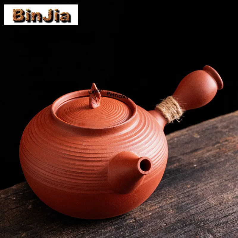 

Chaozhou Zhu Mud Side Handle Teapot Boutique Tea Infuser Pot Tea Making Kettle with Strainer Tea Services Accessories Decoration
