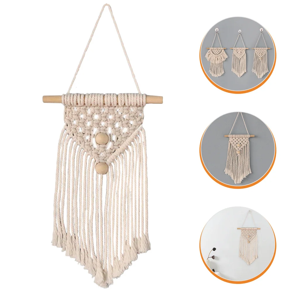 

Bohemian Woven Macrame Wall Hanging Bedroom Home Decoration Rustic Tapestry Boho Room Decor Housewarming Gift Woven Tapestry
