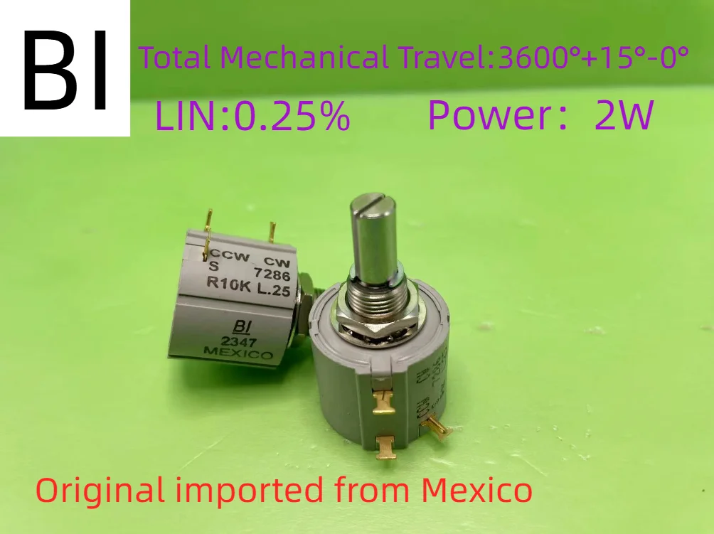 

1pcs Original imported American BI 7286 precision multi-turn potentiometer 10 turns 2W R 1K 2K 5K 10K