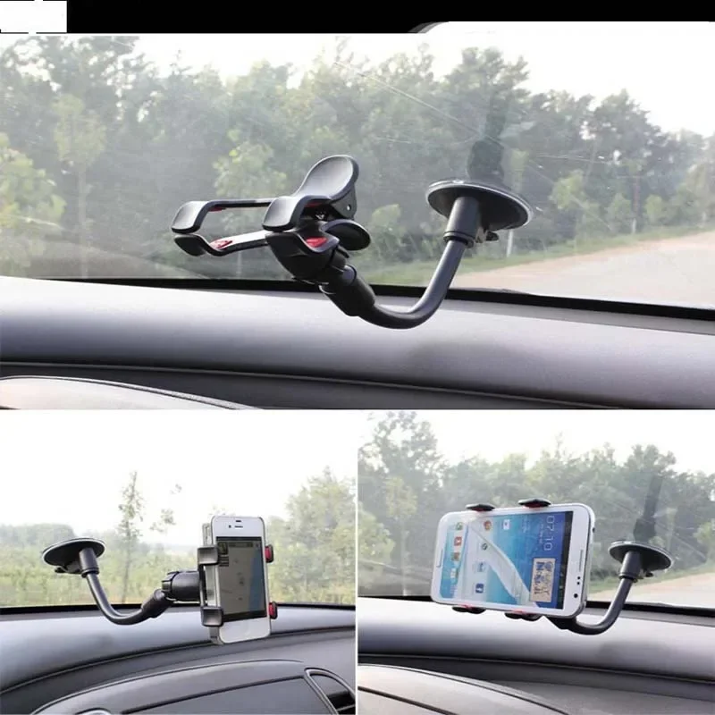 Car Mobile Phone Holder Multifunctional 360 Degree Rotatable Cellphone Car Stand Auto Rearview Mirror Seat Hanging Clip Bracket