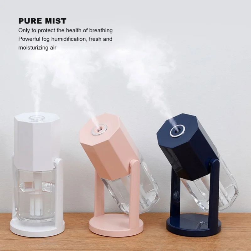 USB Desktop Humidifier Multifunctional Quiet Colorful Ambient Light Portable Small Humidifier For Car Home Bedroom Office