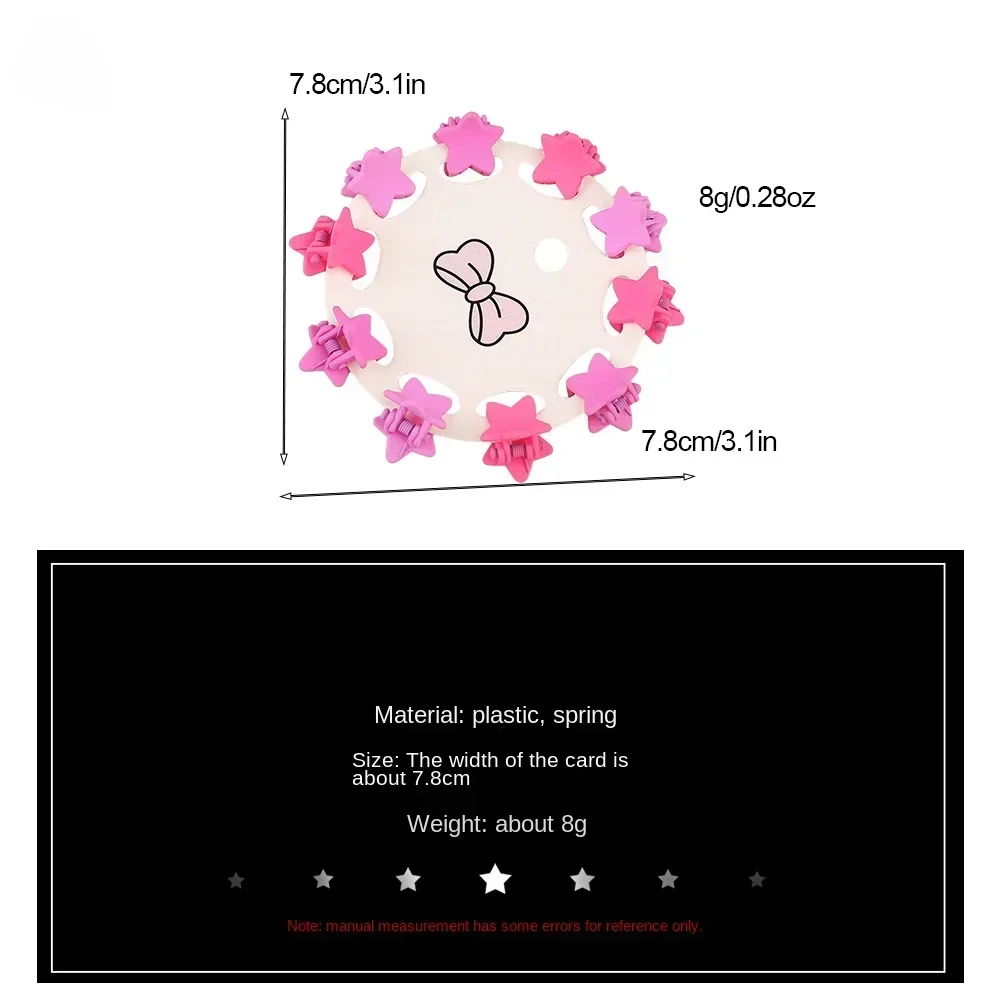 10 Buah Klip Cakar Rambut Lucu Kecil untuk Anak-anak Jepit Rambut Warna-warni Hiasan Kepala Kelinci Kartun Aksesori Rambut Anak Perempuan