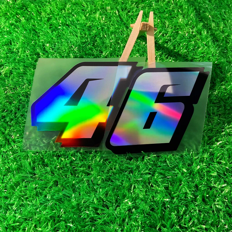 1PC Reflective Laser 0123456789 Motorcycle Number Sticker Waterproof Motorbike Front Fairing Fuel Tank Scooter Decor Vinyl Decal