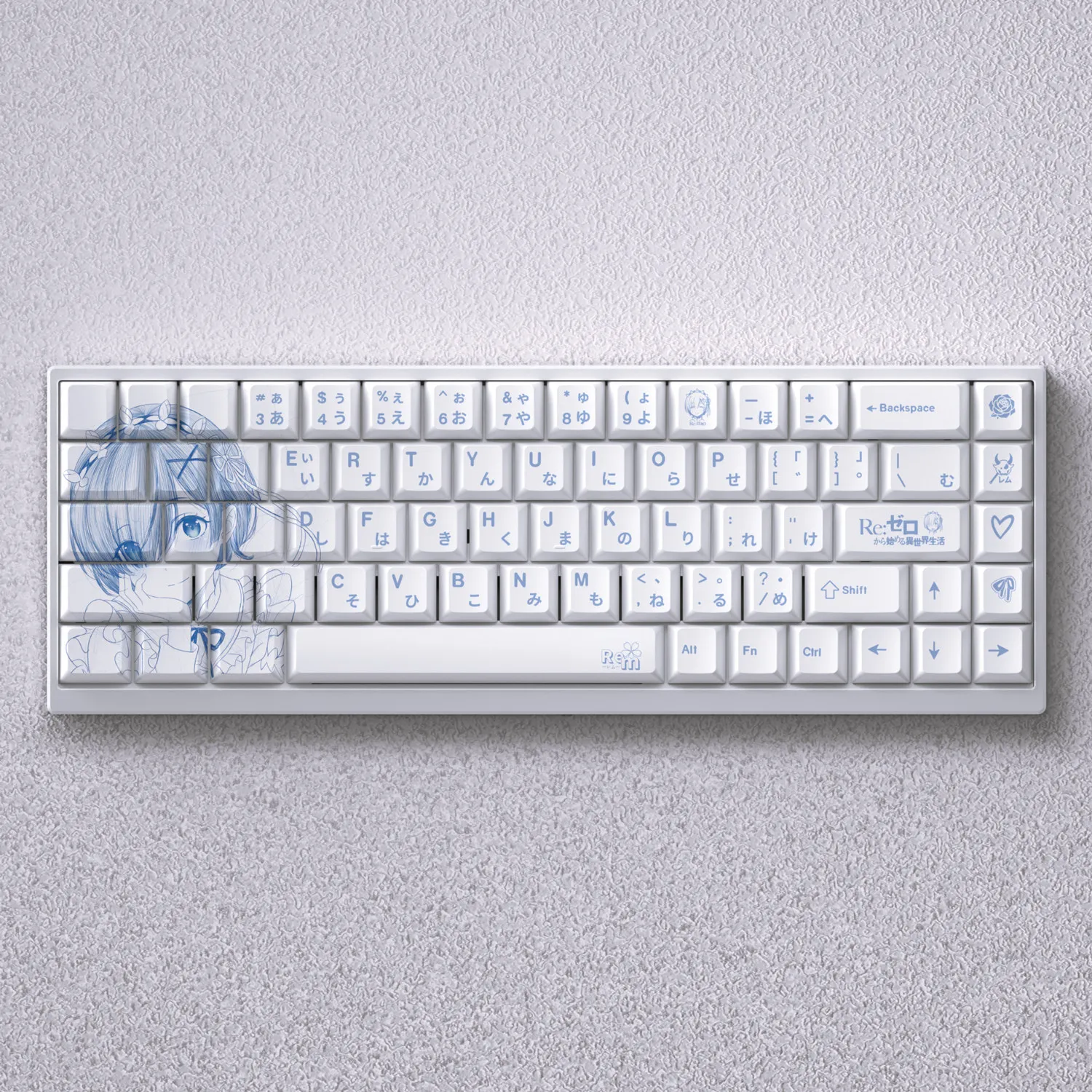 Rem Anime Keycaps PBT Dye Sublimation Cherry Height for Mechanical Keyboard Japanese MACHENIKE K500 AULA F75 Ajazz Ak820 view 4