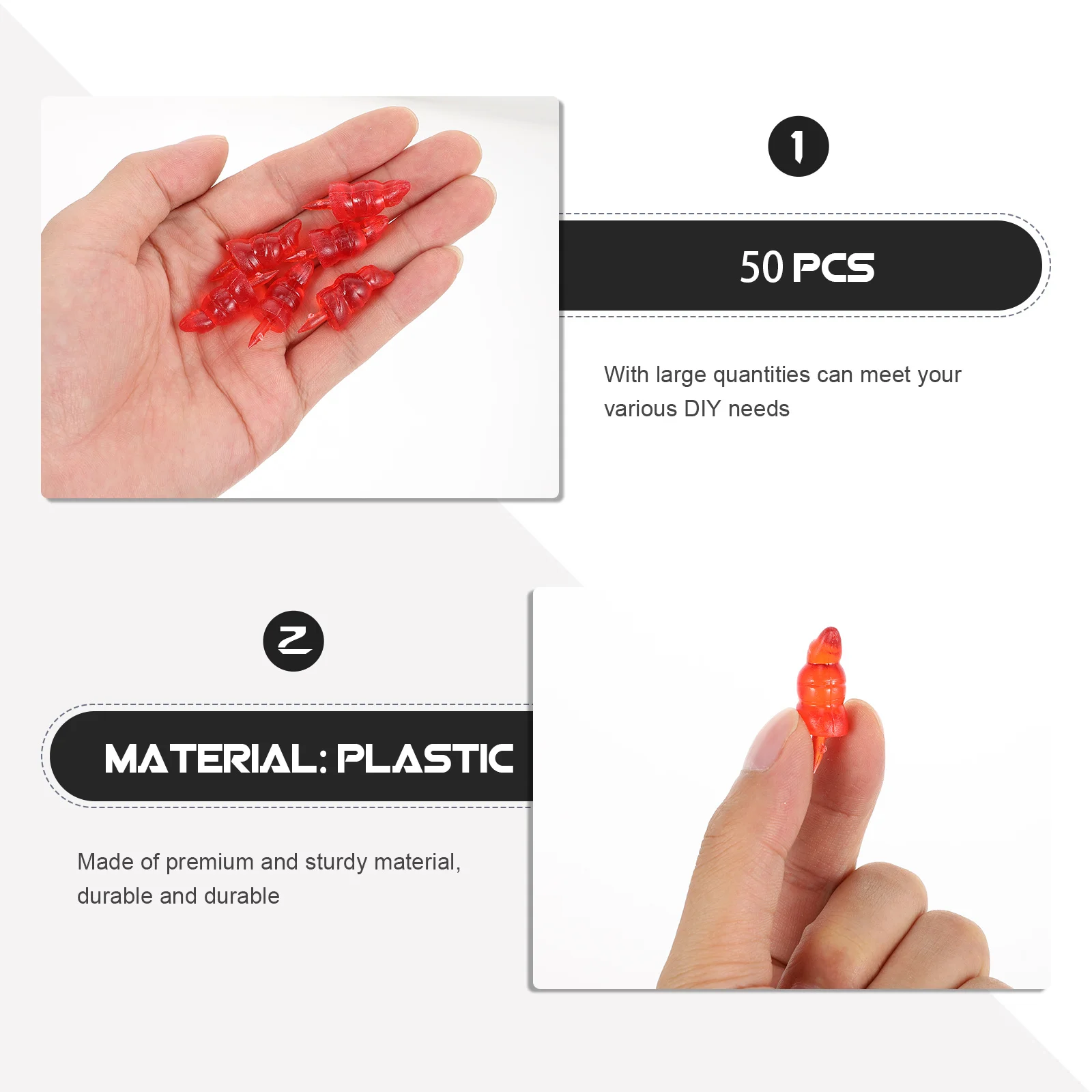 

50Pcs Snowman Nose Plastic Decorations DIY Cartoon Fake Nose Accessories Christmas Craft Supplies for Snowman Projects