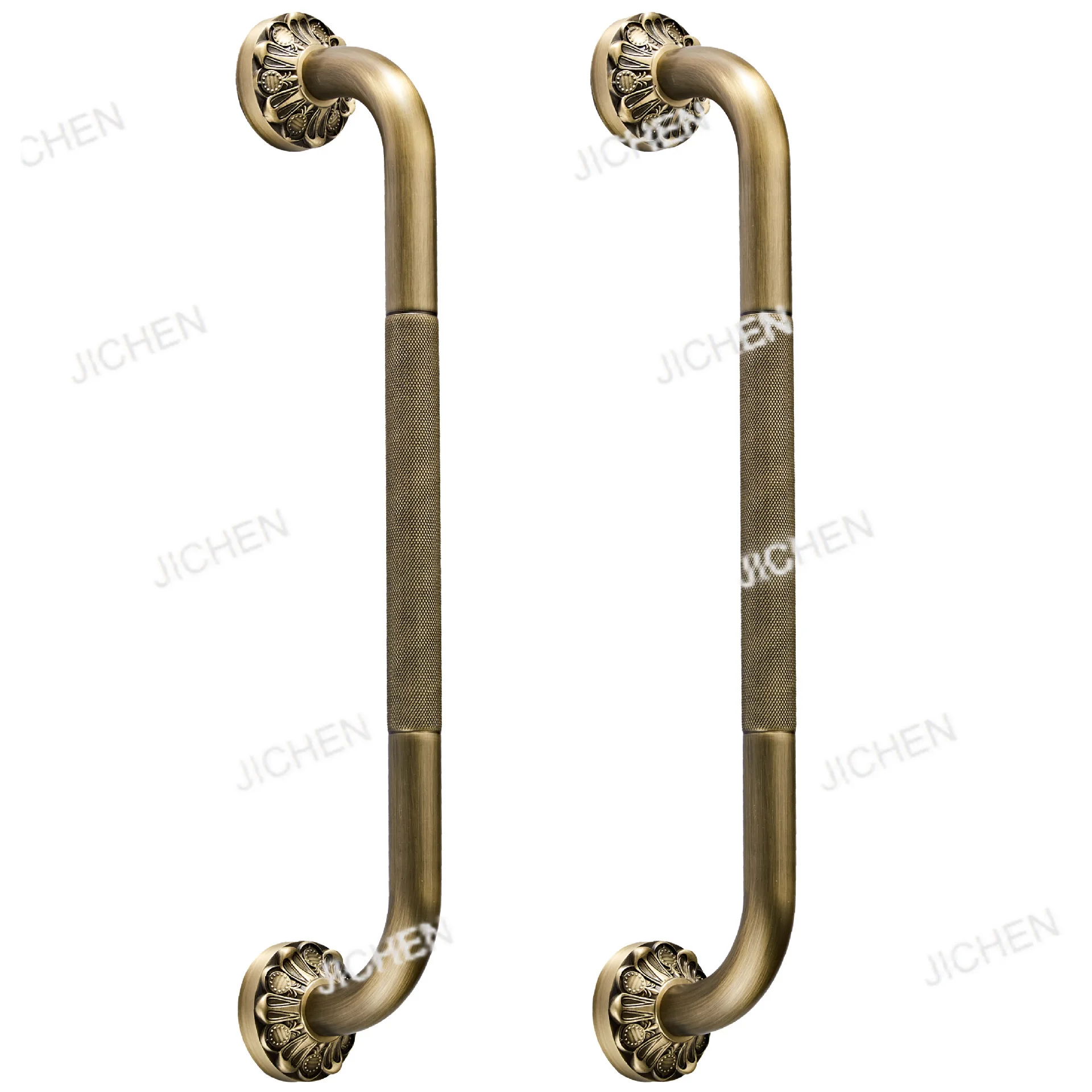 

Антикварный подлокотник для ванной комнаты с цветочным узором, длиной 51 см, для пожилых людей и детей, вспомогательный, двойной, комбинированный.