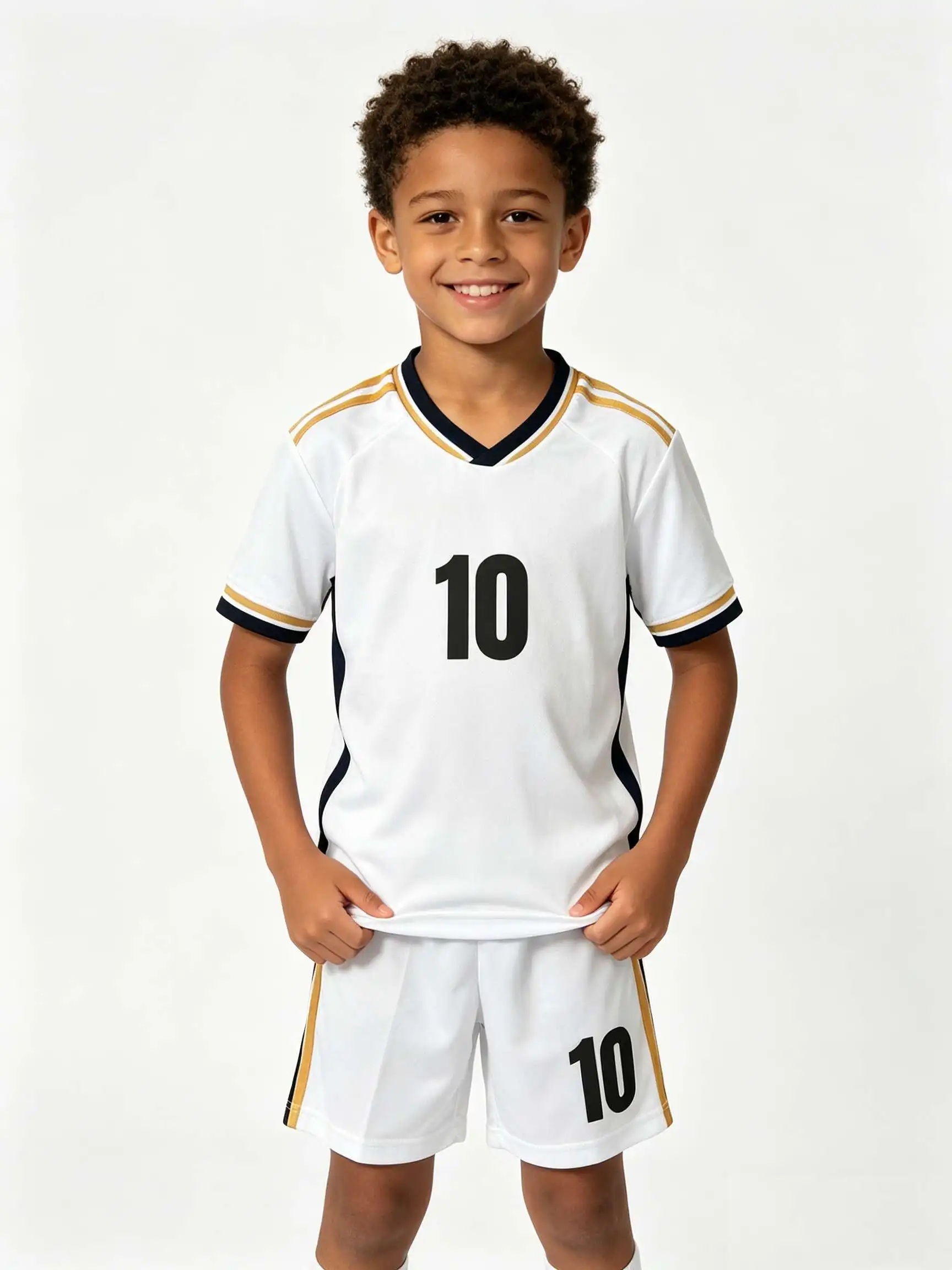 26/27 Unisex Blank Soccer Jersey Set, Kids & Adults Training Uniforms for School Sports, Running & Team Events No. 7