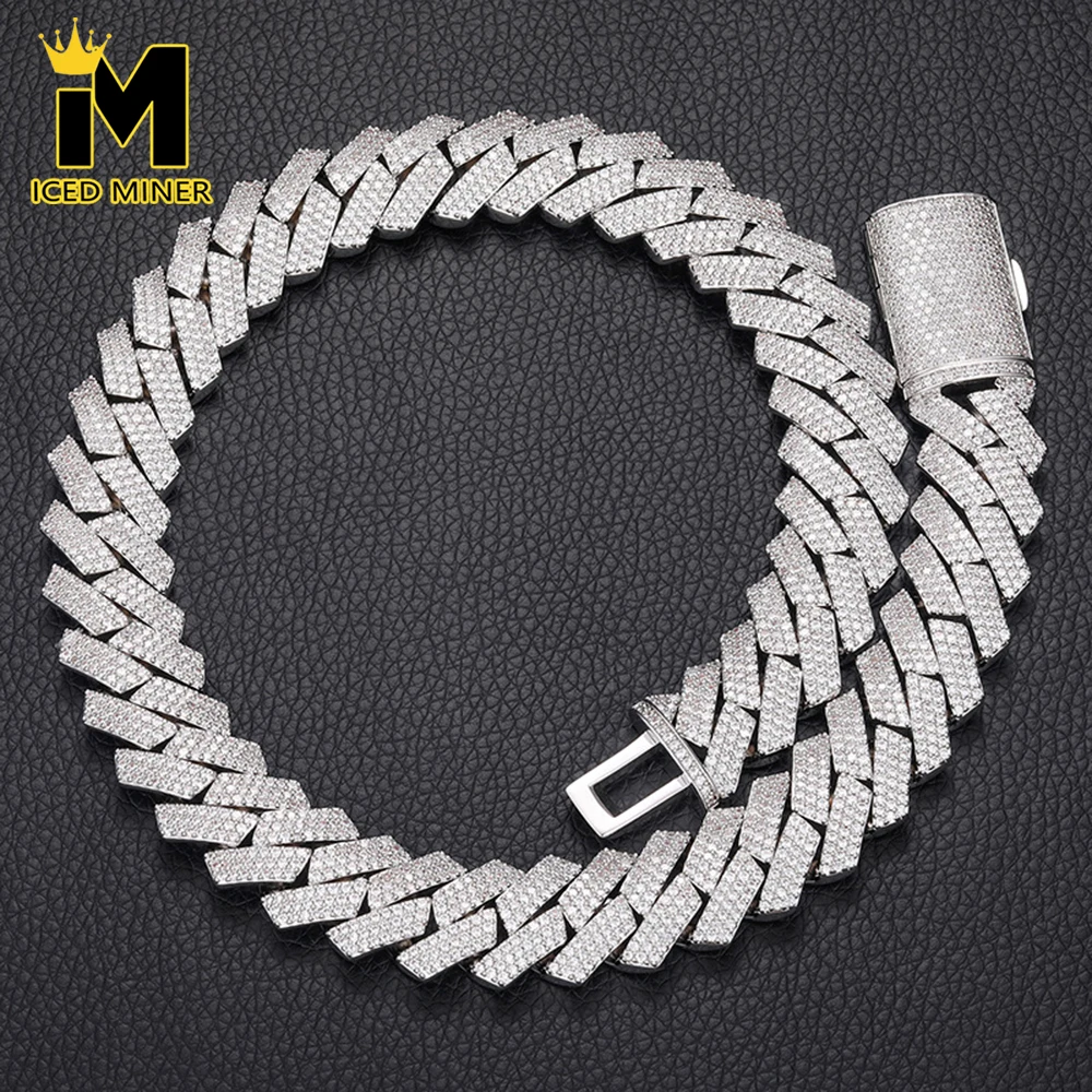 

16mm 3 Rows Zircon Iced Out Cuban Chain Necklaces for Men Women Bling Miami Chain Hip Hop Goth Jewelry Free Shipping