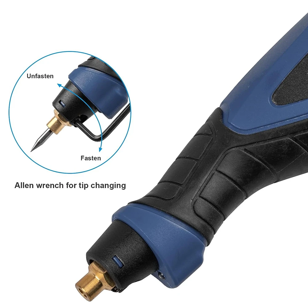 Grabador eléctrico de 220V y 25W, pluma para tallado de joyas, Metal, madera, letras, 220-01,1mm, herramientas de tallado de profundidad, UE