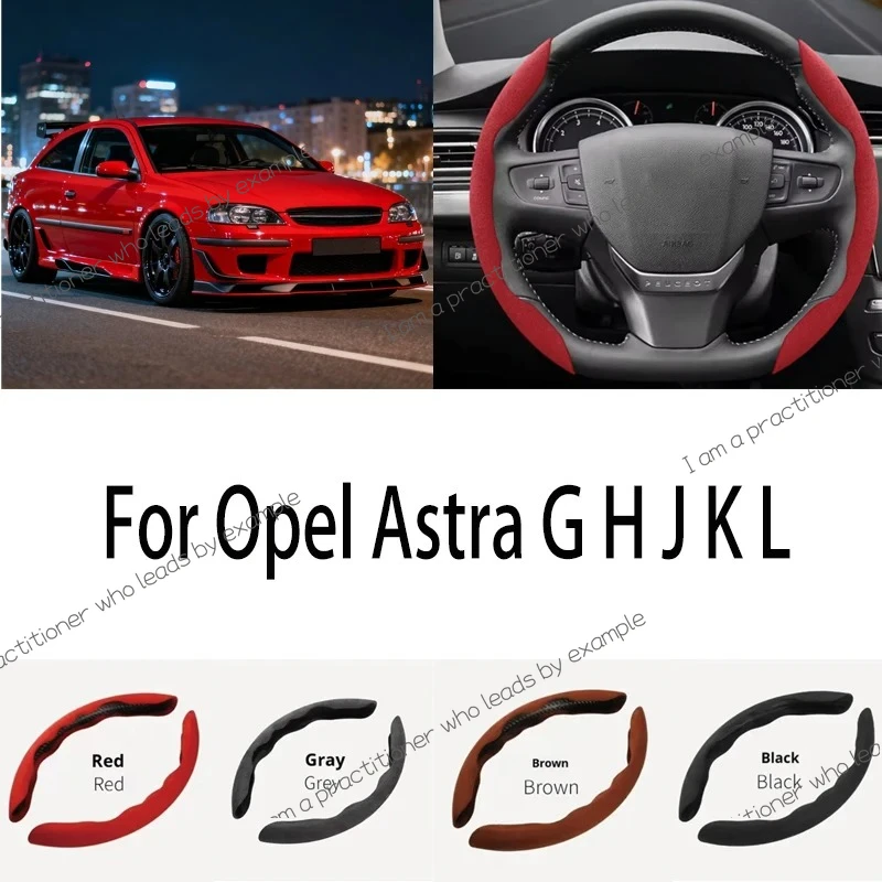 لأوبل أسترا G H J K L كورسا C D E F Zafira A B غطاء عجلة قيادة السيارة 38 سنتيمتر المضادة للانزلاق الجلد المدبوغ غطاء عجلة القيادة السيارات