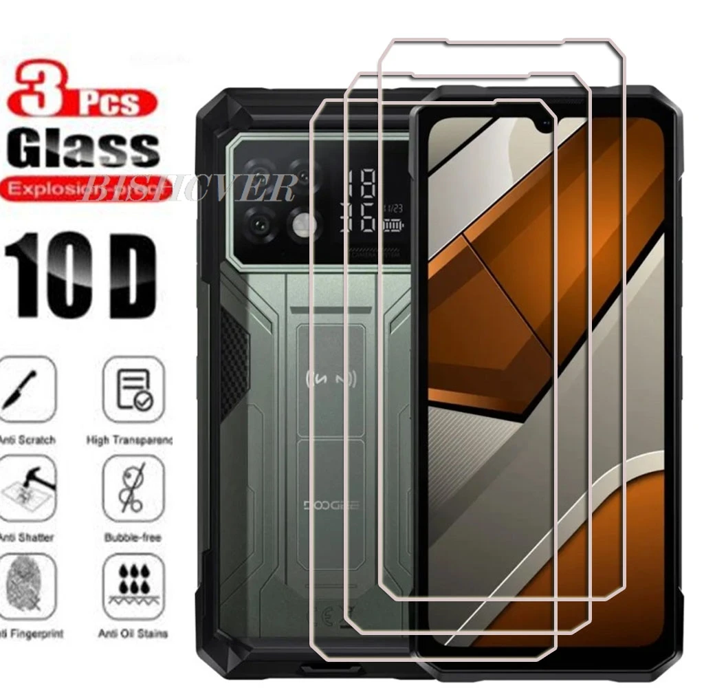 3PCS 2.5D 9H Tempered Glass For Doogee S200 Ultra 6.72" Doogee S200X S200 Max S200 Plus  Screen Protective Protector Cover Film