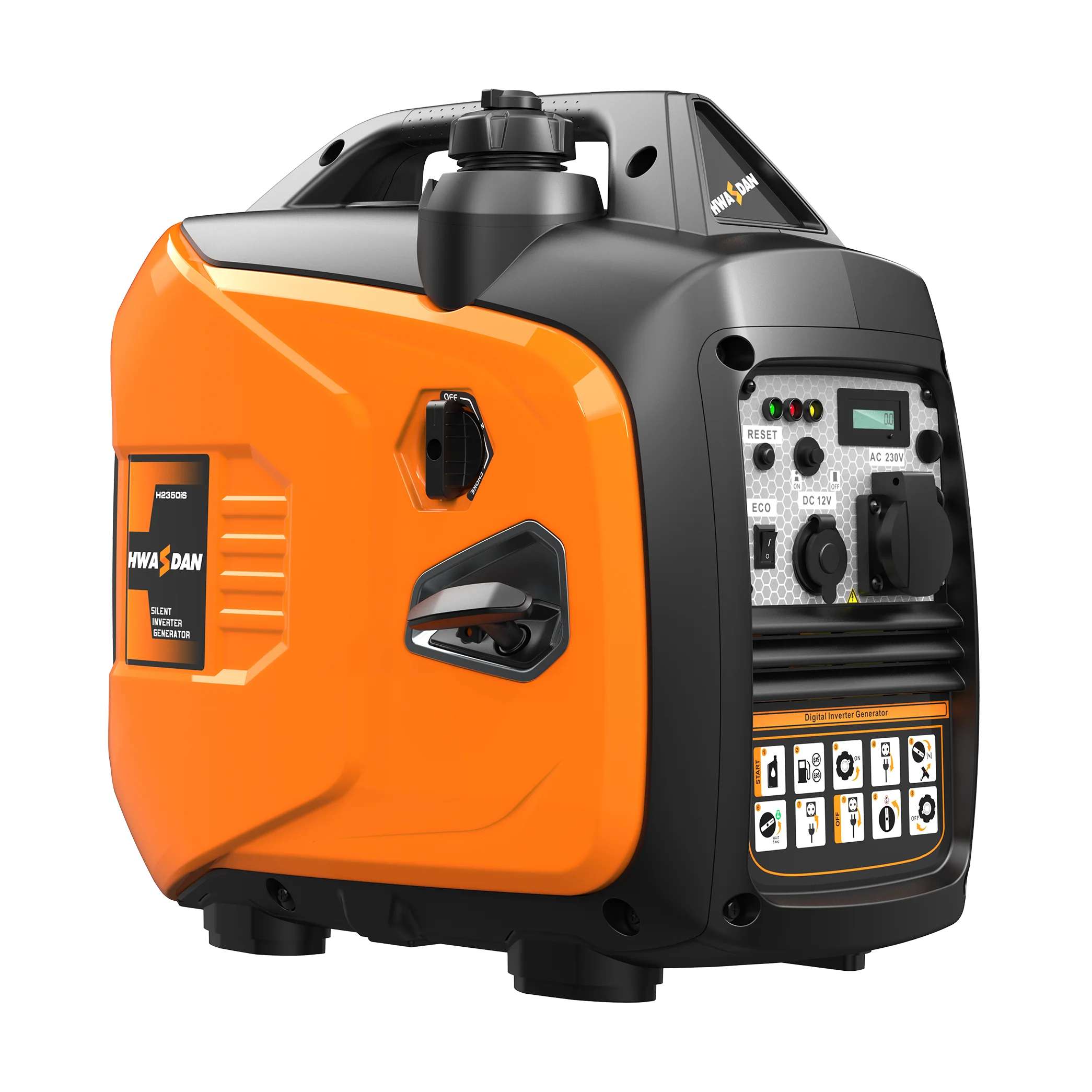 Factory High Quality 1000w 2kw 3kw Silent Gas Power Generator Remote Electric Start Home Inverter Generator 5kw DC AC Output 24v