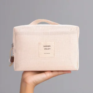 

Женская косметичка большой емкости, летний дорожный органайзер для макияжа, держатель для телефона, портативная полая дизайнерская сумка для хранения