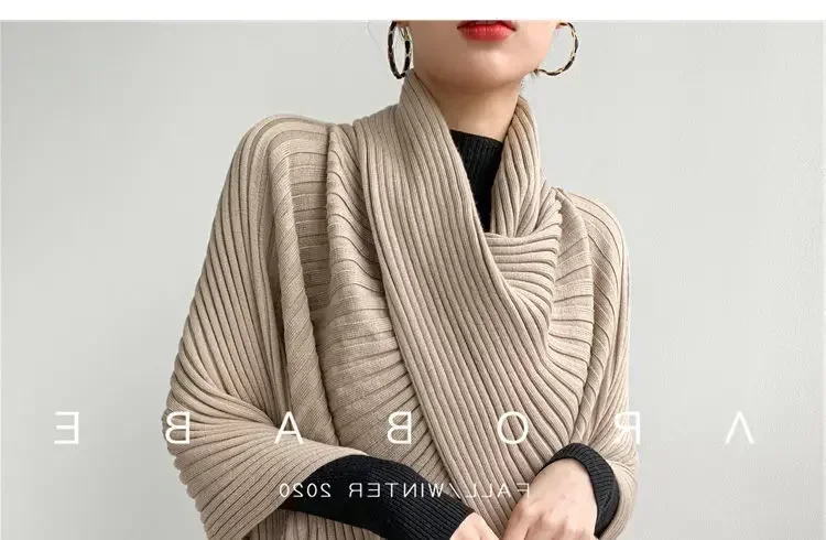 Knitted Sweater Poncho Vest Fashion Wrap Coat Shawl Lady Scarf Solid Color Wedding Party Wholesale Cape 2024 New T268