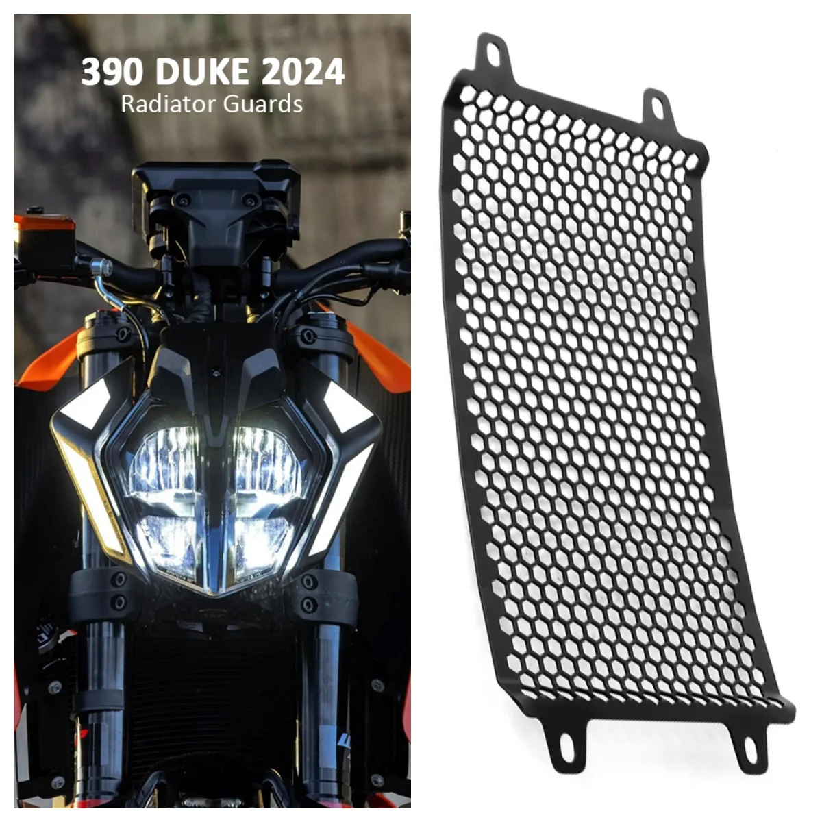 Aluminum Motorcycle Radiator Guard Grille Cover Protector For KTM 390 Duke 2024 Fuel Tank Protection Motorcycle Accessories