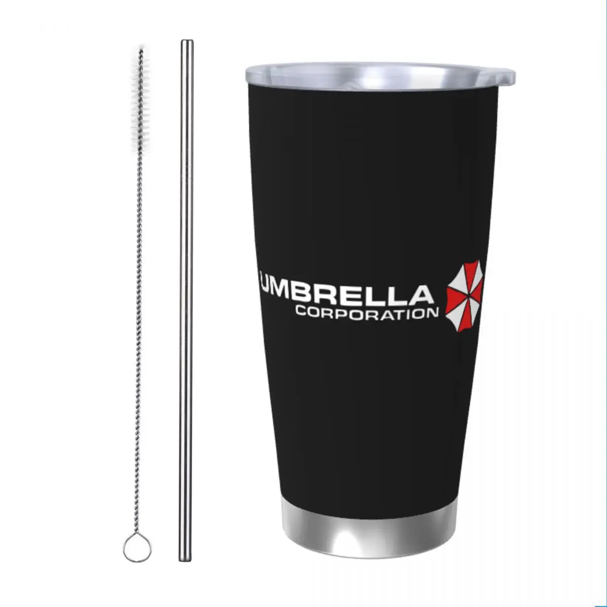 Umbrella Corporation Tumbler Tazas de café con aislamiento al vacío Tazas de té para batidos de acero inoxidable Botella de agua, 20 oz