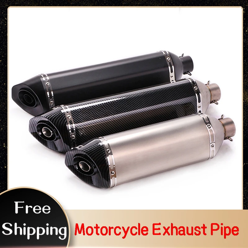 

Universal 51mm Motorcycle Exhaust Muffler Escape Connect Link Tube Middle Mid Pipe Full Systems Modified 470mm Exhaust Pipe