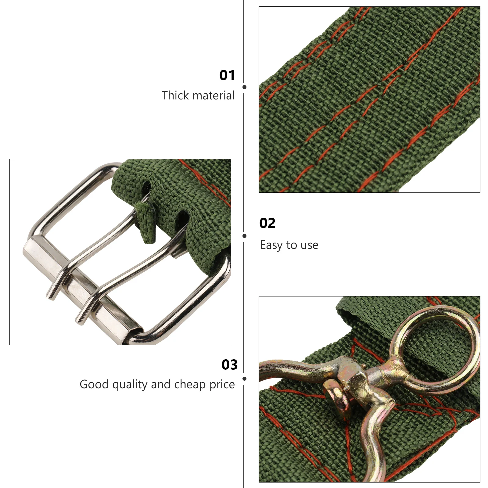 

1pc Adjustable Sheep Collar Thickened Canvas Livestock Safety Collar For Sheep Feeding Cow Hauling Rope Pet Supplies