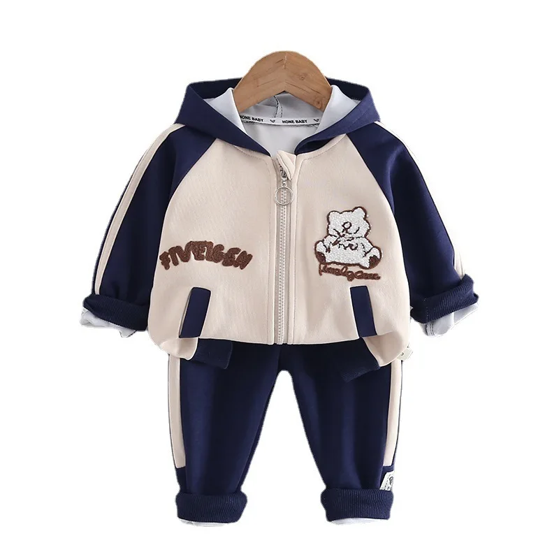 

New Spring Autumn Children Outfits Baby Girls Clothes Boys Hooded Jacket Pants 2Pcs/Sets Toddler Casual Costume Kids Tracksuits