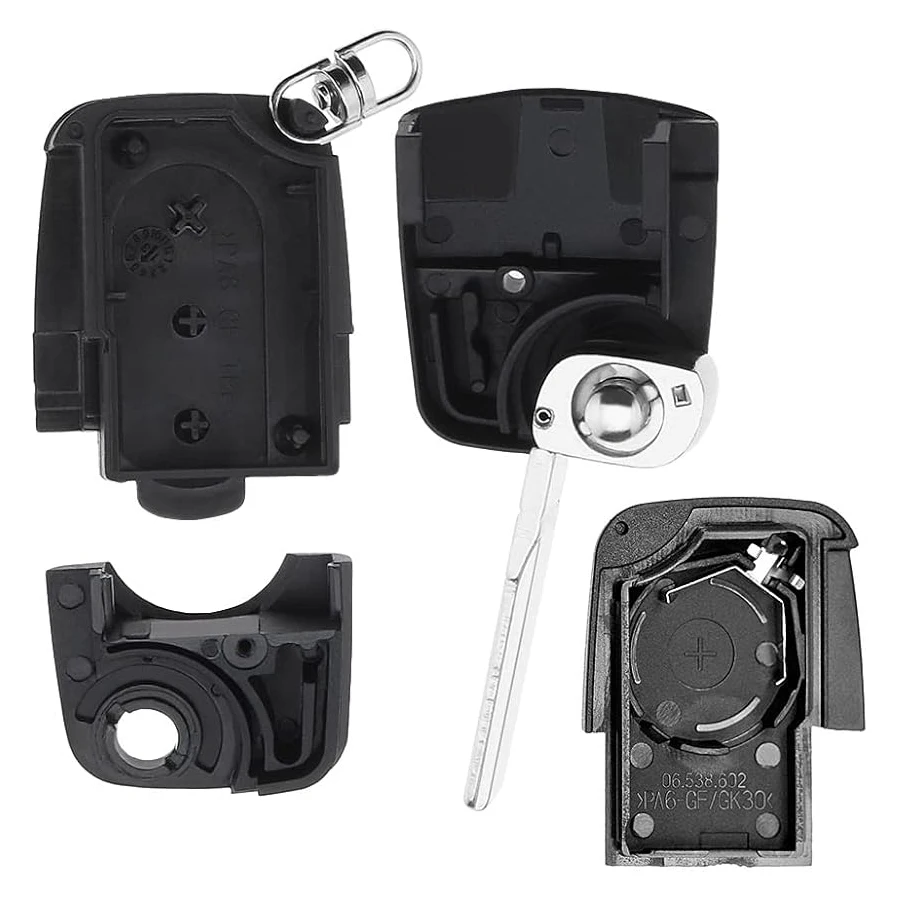 3 زر للطي الوجه البعيد مفتاح السيارة فوب قذيفة لأودي TT A2 A3 A4 A6 A8 تقطيعه شفرة HAA #6