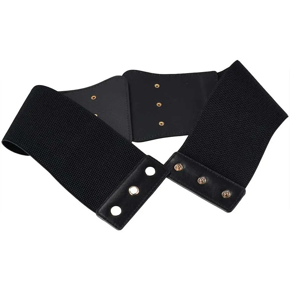 الكورية مشبك معدني التخسيس الجسم كل مباراة الإناث واسعة حزام تنورة زينة مرونة الخصر حزام بولي Leather الجلود Cummerbund