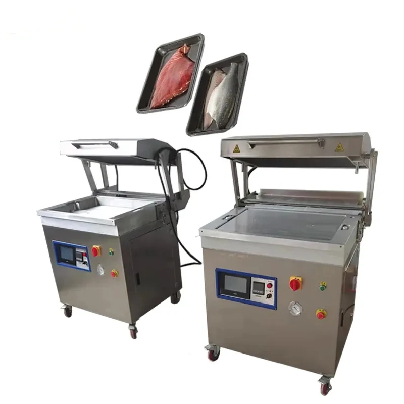Automatic Vacuum Sealing Machine for Fresh Grilled Meat Salmon Steak Seafood Durian - Food Packaging Laminating Machine