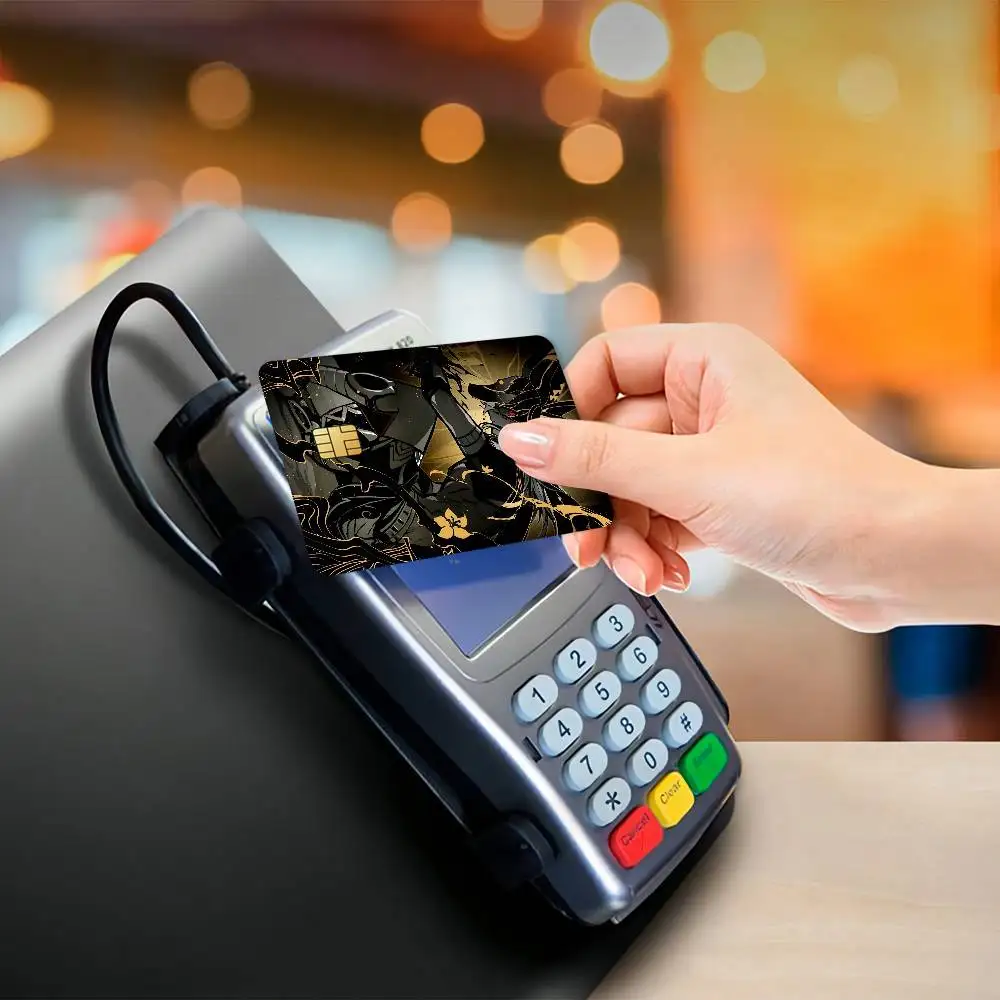 ملصقات جلدية لبطاقة الائتمان Genshin Impact Cyno لبطاقة البنك والحافلة المتروية هدية مقاومة للماء #3