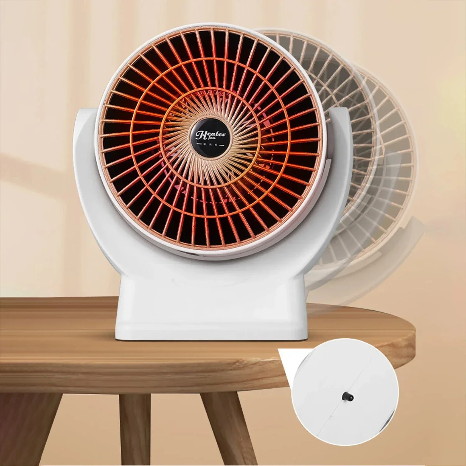 Portable Mini 800W Fast Heating Ceramic Room Heater - Efficient Personal Heater Fan for Indoor Use - Compact and Powerful Electr