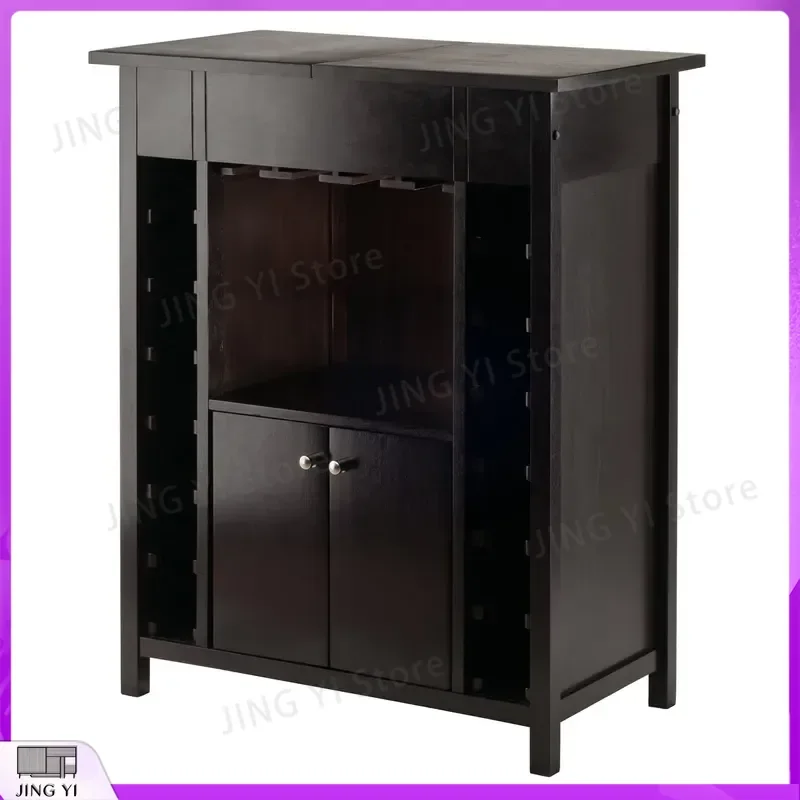 

Wine Cabinet Bar Cabinet with Temperature Control for Wine Storage Display Refrigerated Beverage Cooler Dual Zone Wine