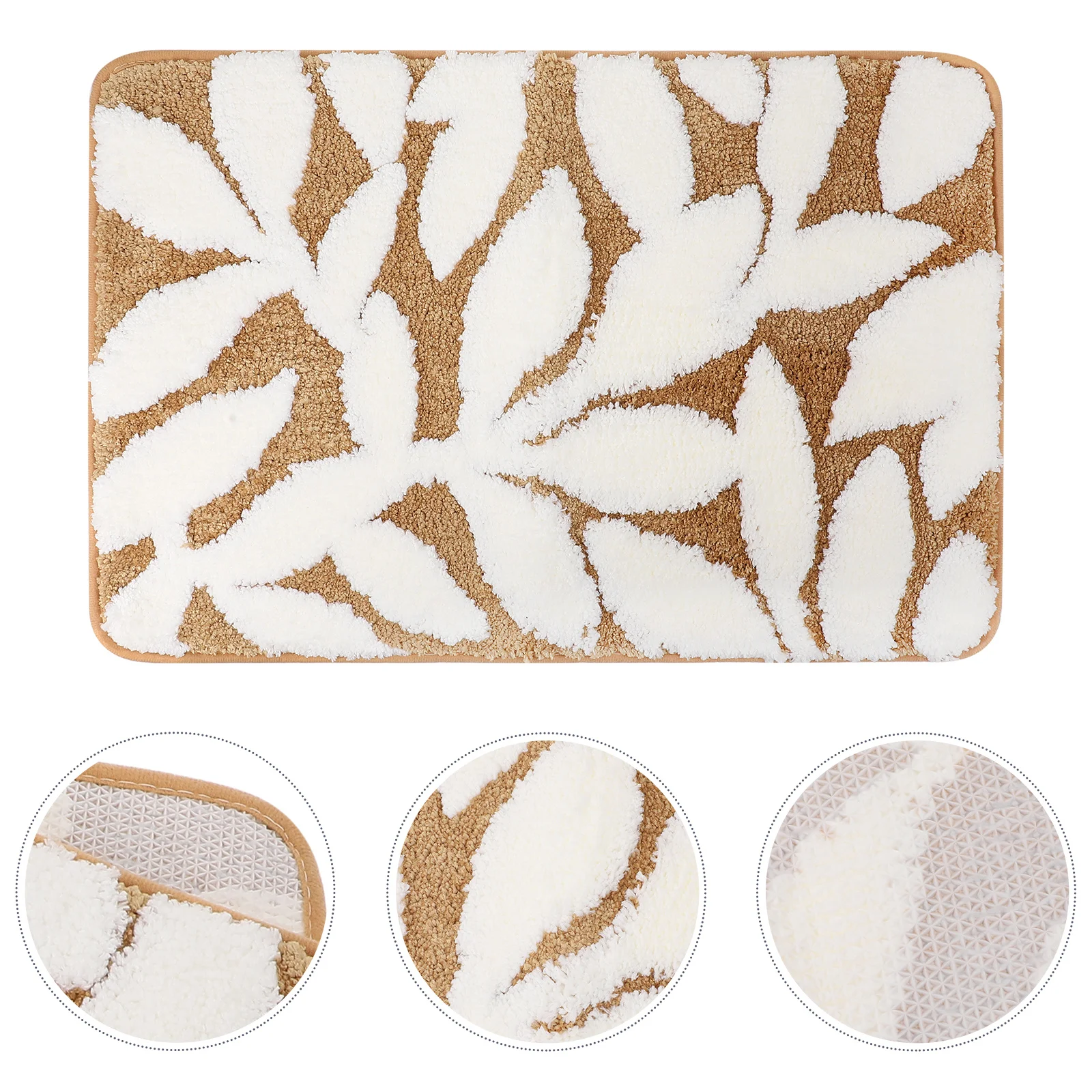 

1pcs Thickened Water Absorption Mat Non-Slip Floor Rug For Bathroom Simple Leaf Design Bath Mat Ground Carpet Anti-Skid