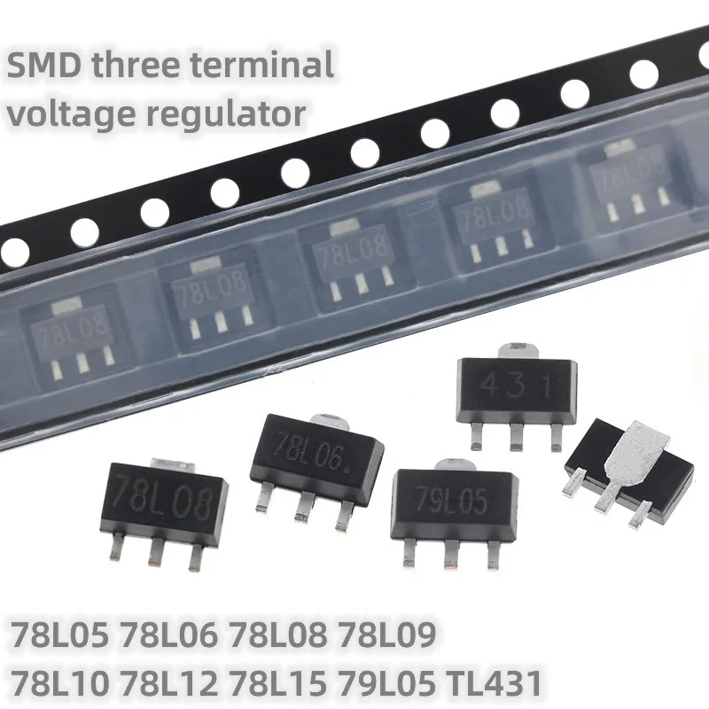 20pcs/lot CJ78L05/L06/L08/L09/L10/L12/L15 TL431 79L05 SOT-89 package Original genuine SMD three terminal voltage regulator