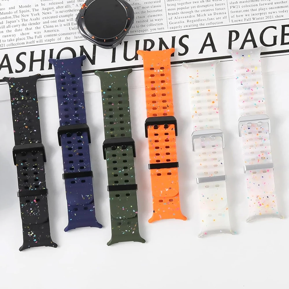 2 حزمة من الأشرطة لساعة سامسونج جالاكسي الترا 47 ملم إكسسوارات سوار معصم رياضي بحري Correa Galaxy watch 8 Ultra Band #2