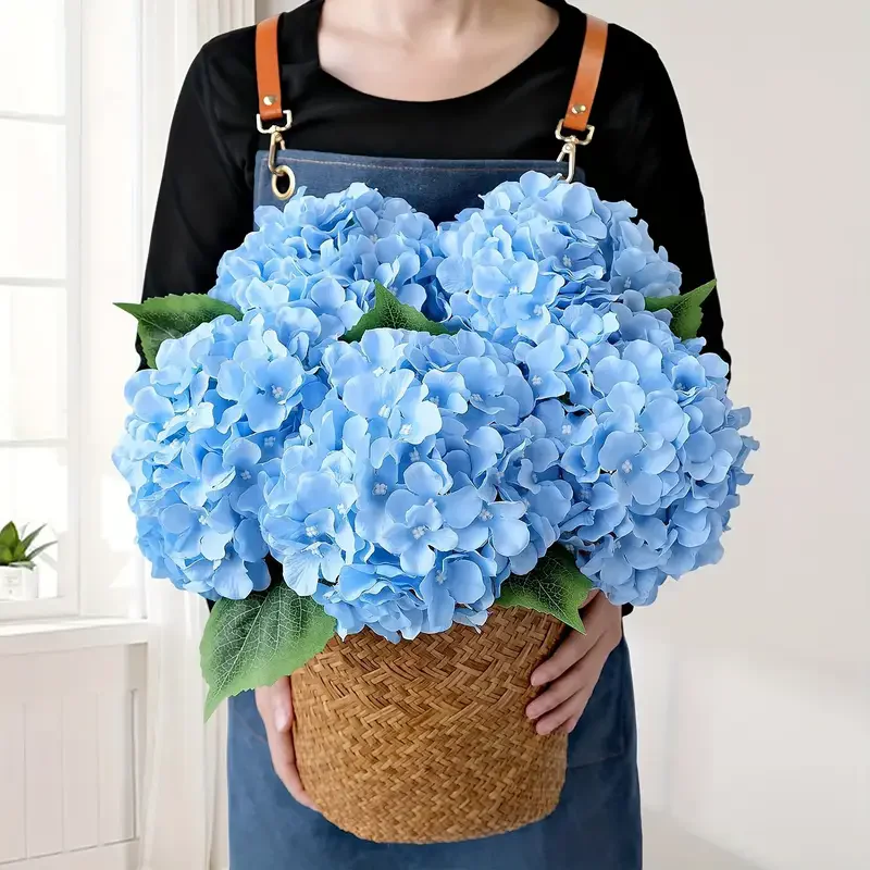

5-Pack Real Touch Hydrangeas - Lifelike Artificial Flowers for Wedding/Office/Home Deco