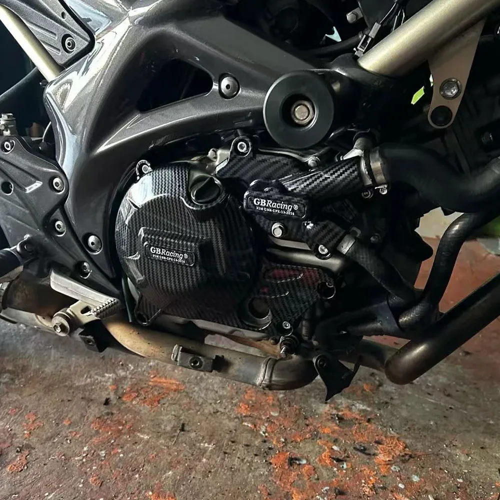 스즈키 SV650 2015-2025 용 모토 엔진 보호 장치 SV650 X 18-25 엔진 커버 오토바이 보호 커버 탄소 섬유 질감