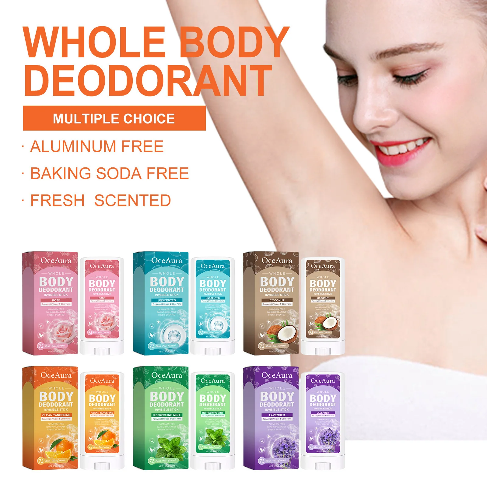 Anti Odor body Deodorant Natural Underarm Deodorant Stick Refreshing Application Women Men Antiperspirant Cream Portable Sports