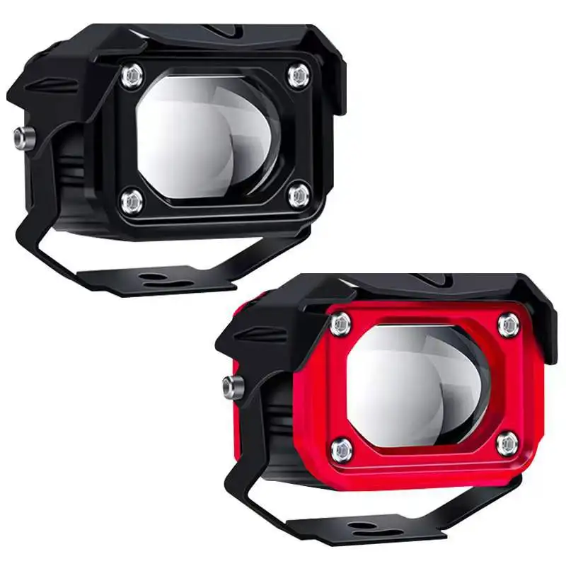 For Motorcycle ATV SUV Truck 2 Inch 60W LED Fog Light Dual Color White Yellow Strobe Waterproof Spot Lamp