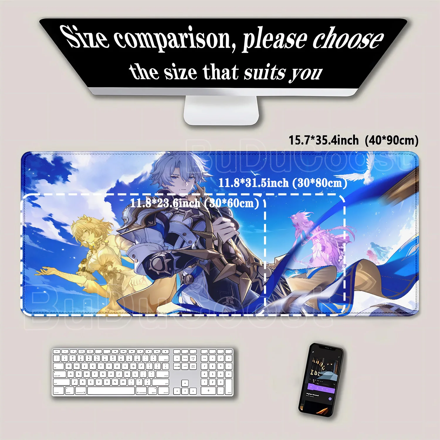 Juego Honkai Star Rail Phainon alfombrilla de ratón alfombra de Pc impresión HD alfombrilla de ratón para ordenador portátil teclado accesorios de oficina alfombrilla de escritorio teclado