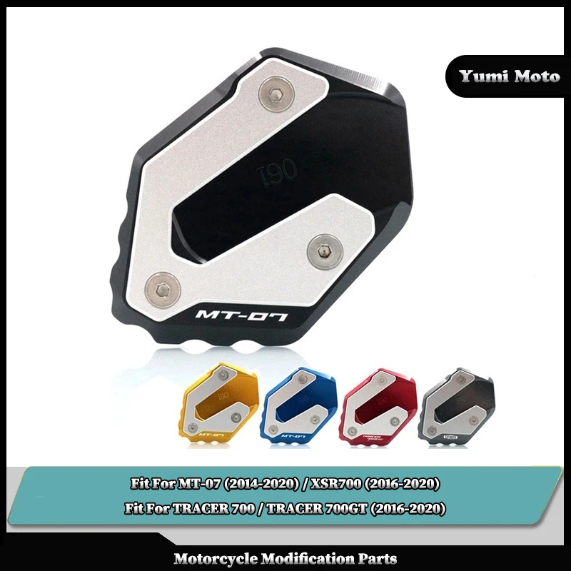 

Fit For YAMAHA MT-07 XSR700 TRACER 700/700GT MT07 Motorcycle CNC Kickstand Foot Side Stand Extension Pad Support Plate Enlarge