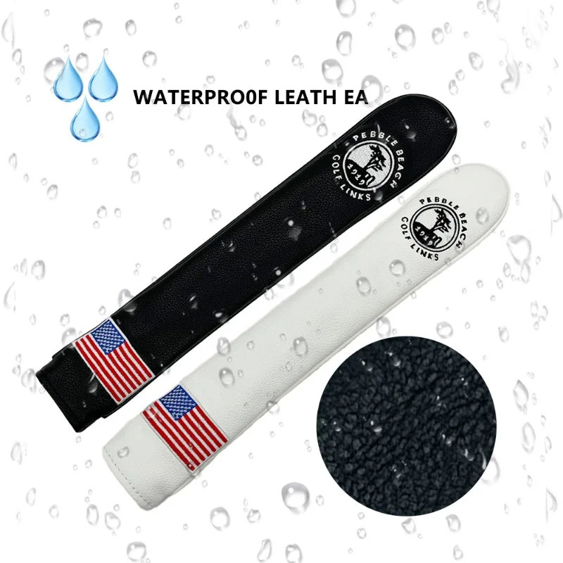 1 Stück Golf Direction Indicator Rod Schutzhülle, Golfzubehör, PU-Material, langlebig und modisch, schwarz/weiß