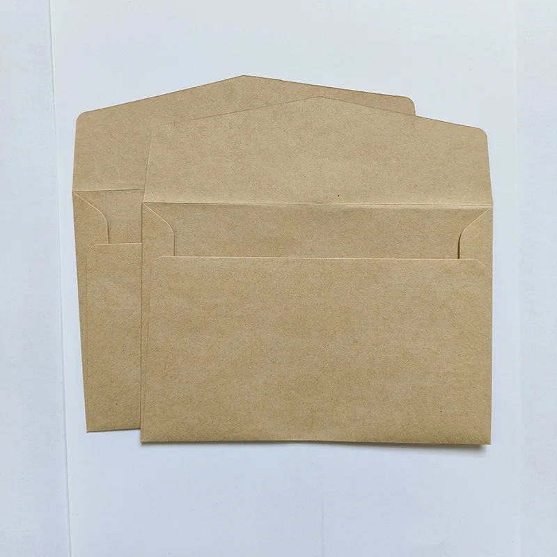 50pcs/lot C6 Envelope Kraft Paper Postcards for Wedding Invitation 16.1x11.4cm Envelopes Business Supplies Stationery Storage