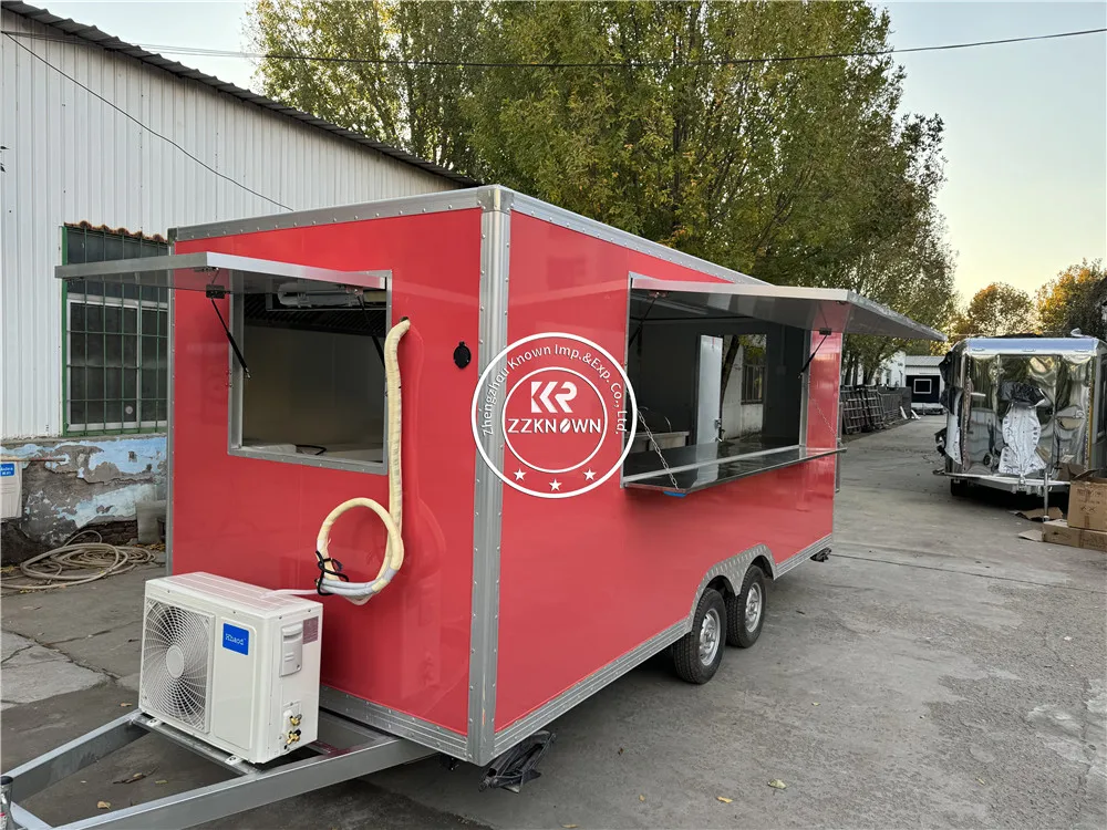 Najlepiej sprzedający się popularny pojazd do serwowania żywności luksusowy typ 2 osie 4 koła Food track pojazd do serwowania żywności na sprzedaż