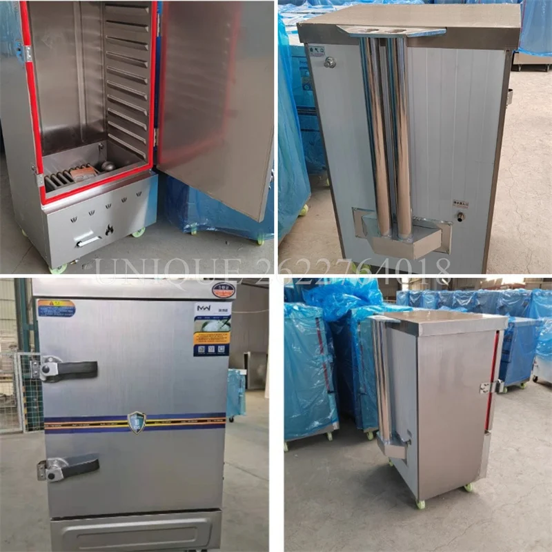 فرن كونترتوب للخبز بالبخار مزدوج الأبواب ، غاز تلقائي ، عربة بخار طعام تجارية كهربائية