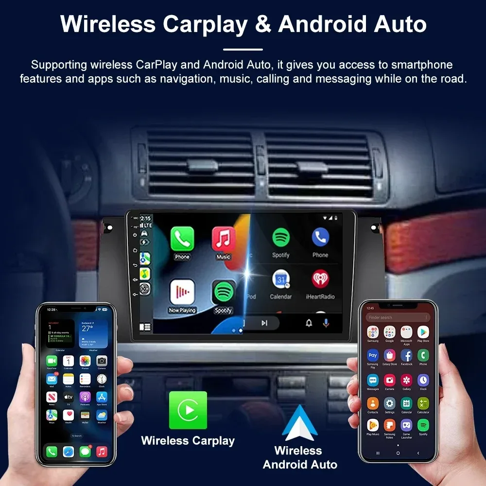 

Autoradio For BMW E39 1995 - 2003 E53 X5 5 M5 Carplay AndroidAuto Car Multimedia Player GPS Navi WIFI BT wireless Android 14