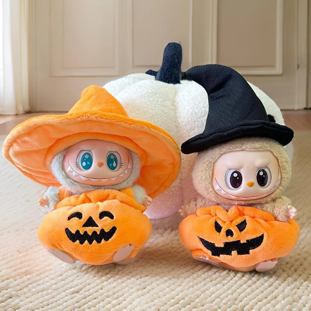 Hoed Kleding voor Labubu Pop Halloween Outfit Hoed Shirt voor V1/2/3 Hoofddeksels Poppenkleertjes Leuke DIY Gift pop Accessoires