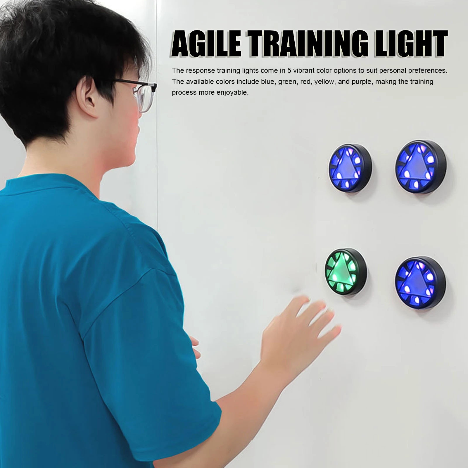 Responsive Training Light 6 Functions Agile Training Lamp Remote Control 5 Light Colors Remote Control Sport Agility Light