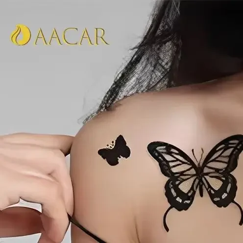 

Butterfly Rose Kawaii Transfer Flash Waterproof Temporary Tattoo Stickers Tattoo Women Neck Hand Body Art Fake Tattoos Men