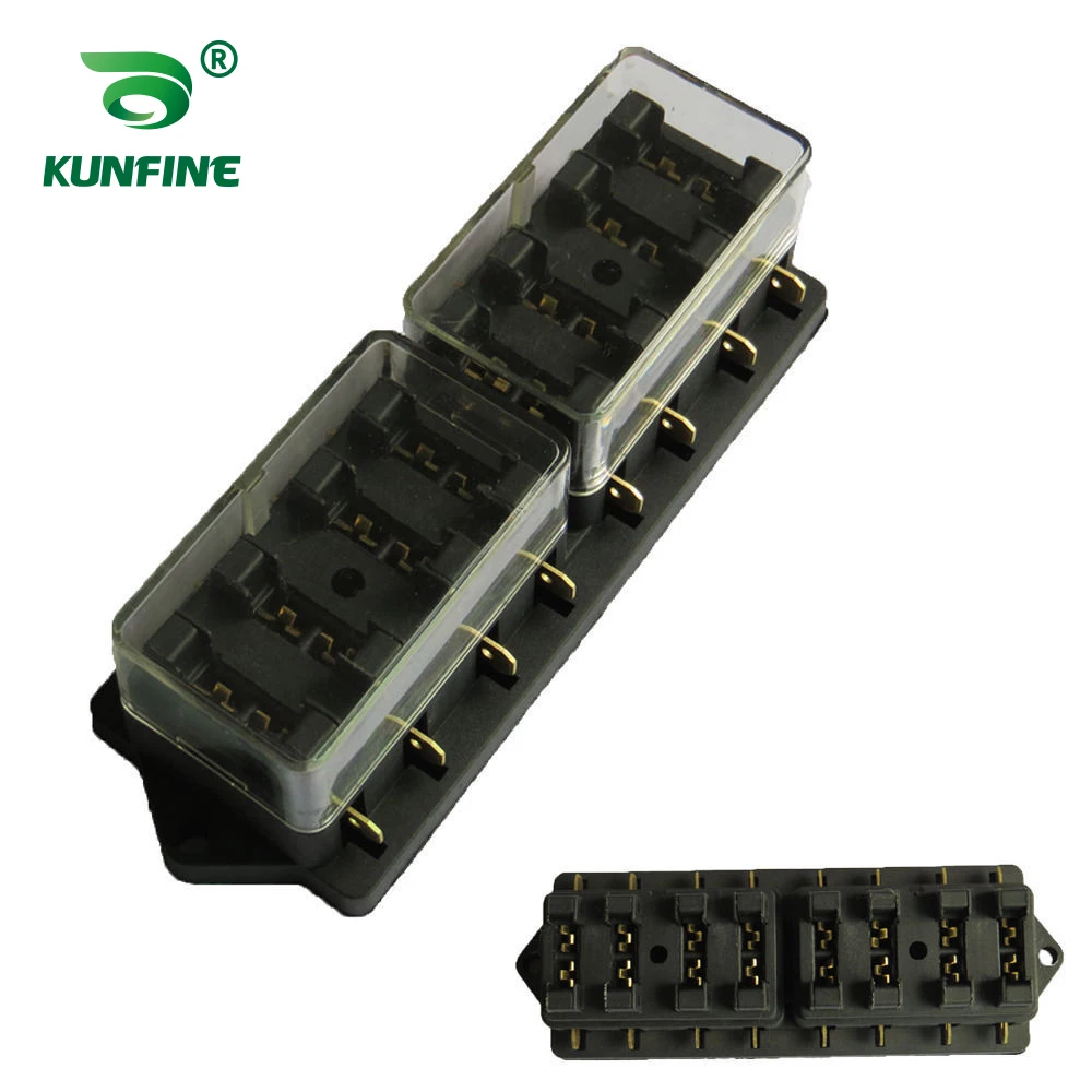 

Fuse Box Holder 8 Way Fuse Block DC 12V Max.15A For Car Off-road RV Bus Yacht Boat