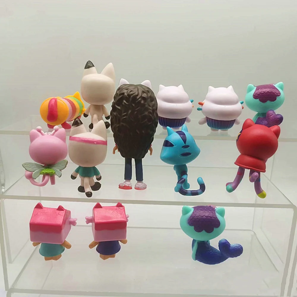 13 Stks/set Gabby Poppenhuis Actiefiguur Speelgoed Mercat Cartoon Dieren Lachende Kat Knuffel Gaby Meisje Anime Poppen Kinderen Verjaardagscadeaus